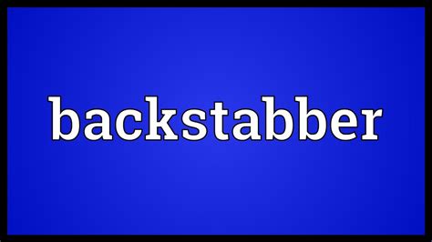 what is the meaning of backstabber in tagalog